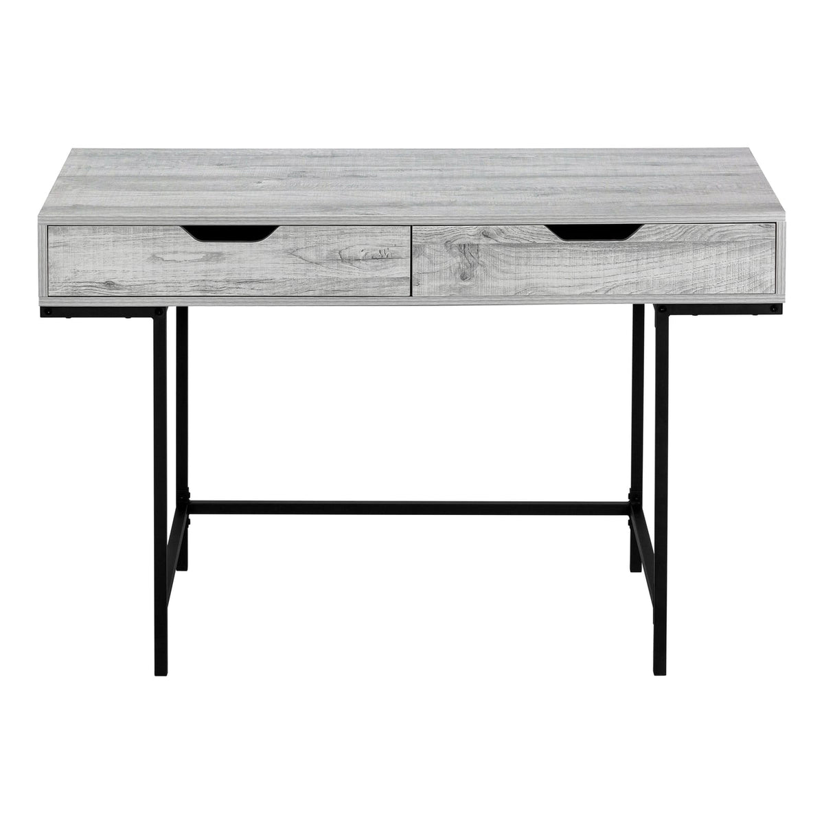 Grey Computer Desk with Storage Drawers - Home Office Desk