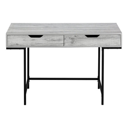 Grey Computer Desk with Storage Drawers - Home Office Desk