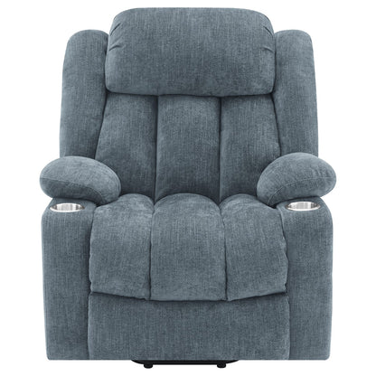 Beca Slate Blue Upholstered Power Lift Recliner - Comfortable & Convenient