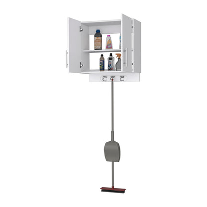Carmelita 2-Door White MDF Cabinet - Wall Storage Unit