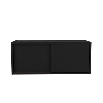 Black Wall Cabinet Bliss - Office Storage for Home Office