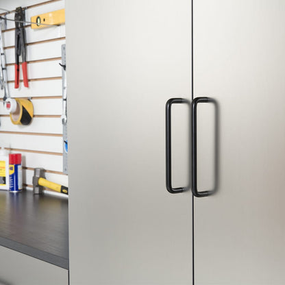 Astro Series 32" W Metal Wall Cabinet - Metallic Grey Wood