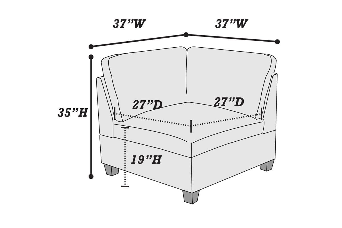 Gray Chenille Modular Sectional Living Room Couch Set