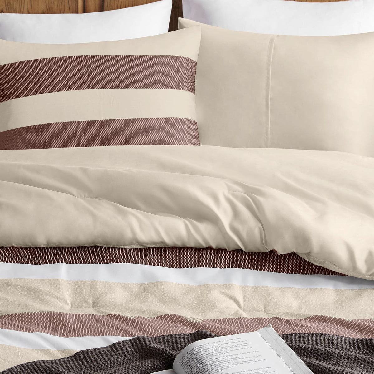 Terracotta Polyester Twin Comforter Set - 2 Piece Bedding
