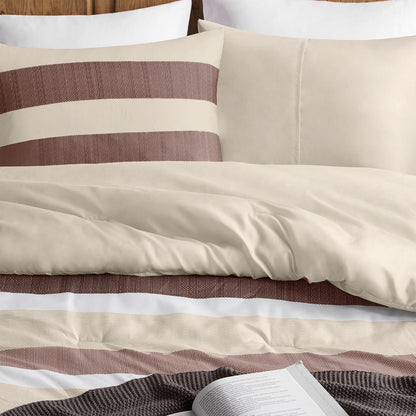 Terracotta Polyester Twin Comforter Set - 2 Piece Bedding