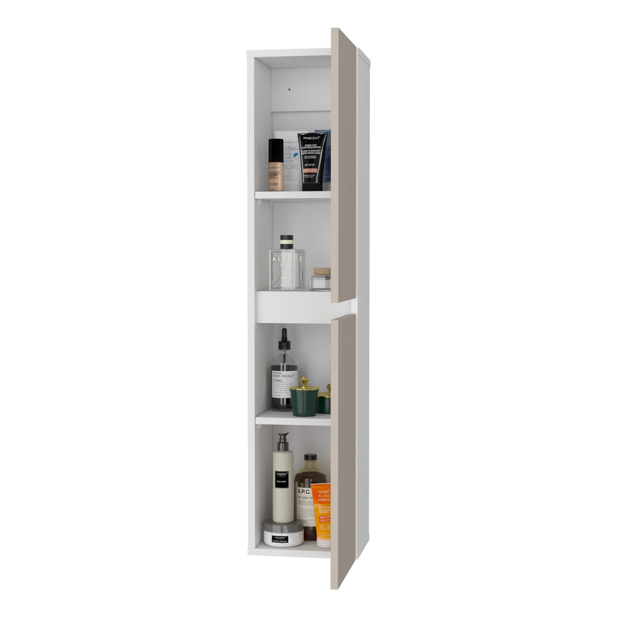 Multicolor Two-Door Wall Cabinet - Vertical Storage for Dining Room
