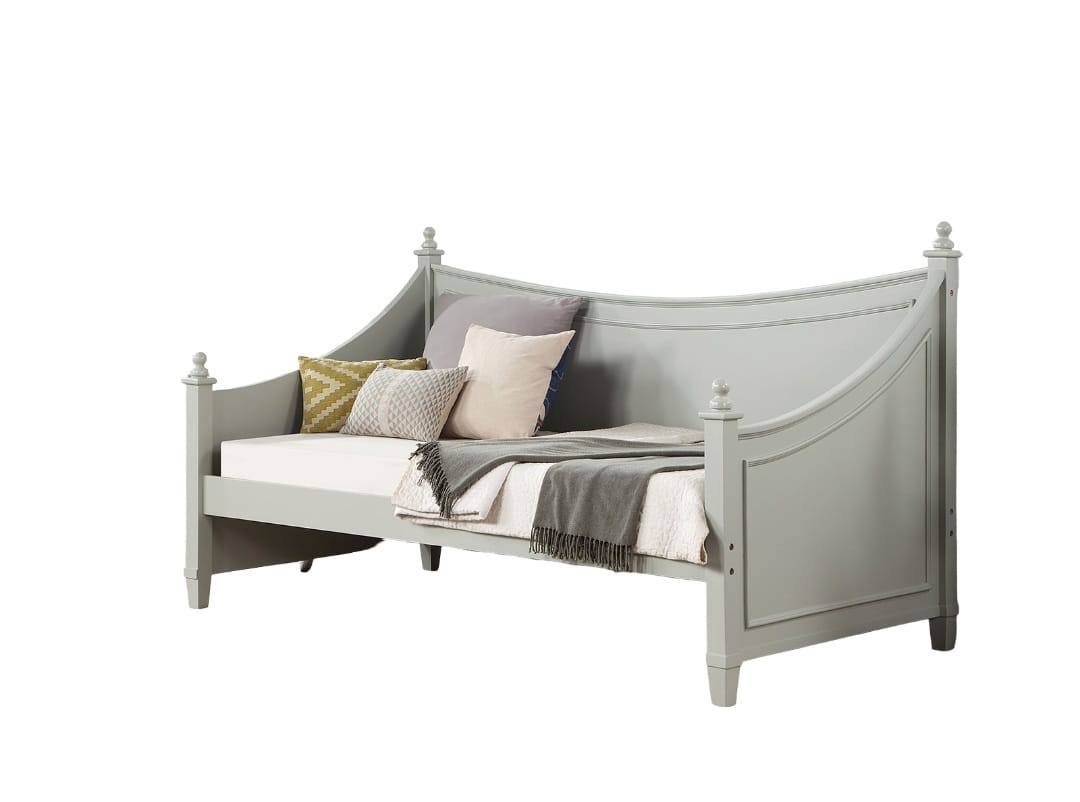 Light Gray Twin Daybed with Solid Wood Frame
