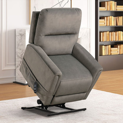 Gray Fabric Lift Recliner - Contemporary Style