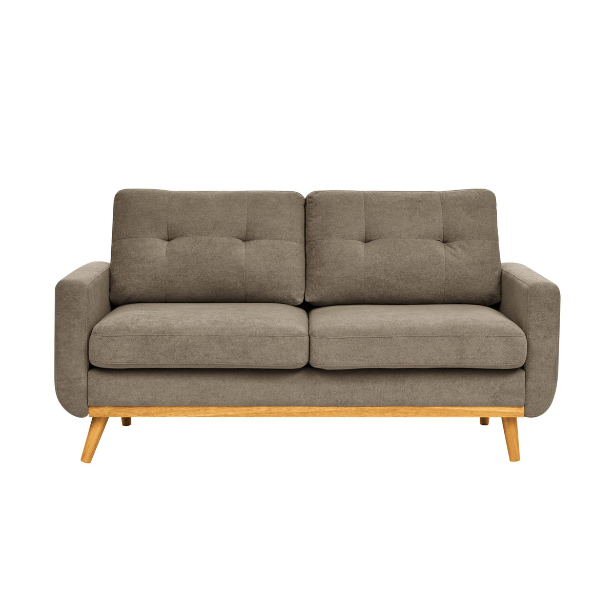 2 Seat Khaki Polyester Loveseat Sofa - 67.7" Wide for Living Room