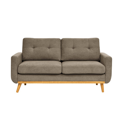 2 Seat Khaki Polyester Loveseat Sofa - 67.7" Wide for Living Room