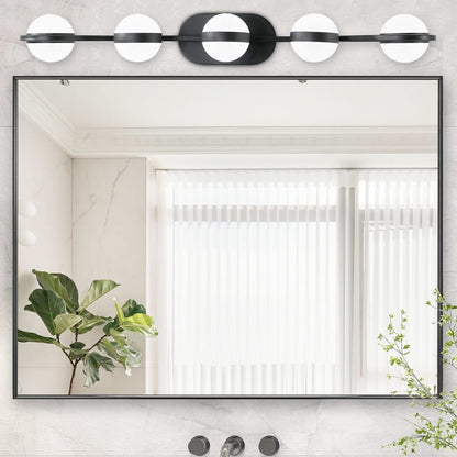 Modern Black Iron Bathroom Vanity Light - 5 Bulb LED