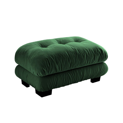 Green Chenille Ottoman - 36" Storage Footstool