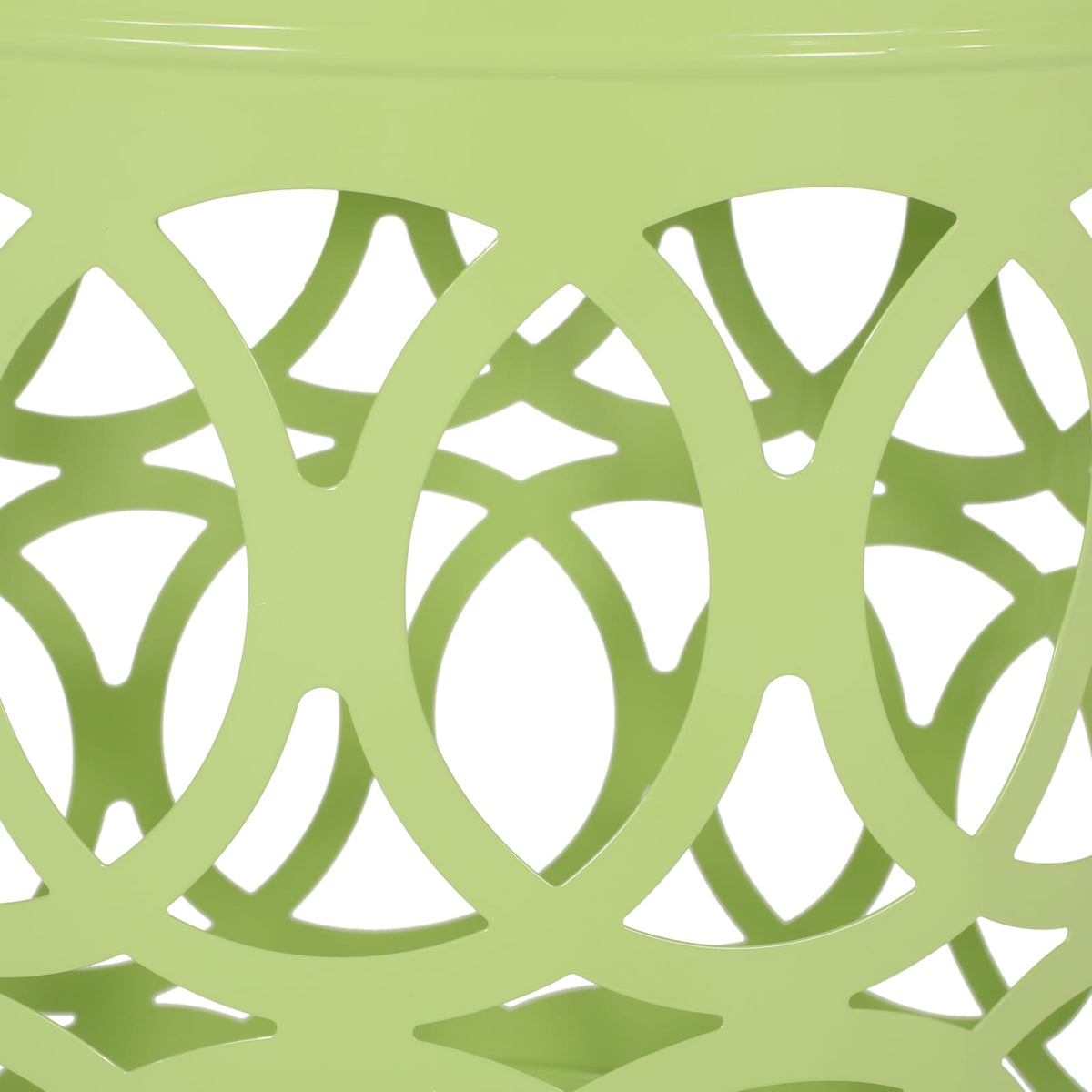 Outdoor Metal End Table - Large, Green Iron
