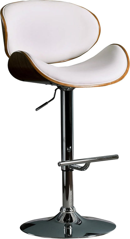 White Metal Bar Stool - 36" to 44" Height for Living Room