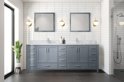 Dark Grey Double Bath Vanity - 84 Inch Wide