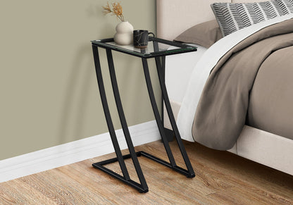 Black Metal Accent Table - 12 x 15.75 x 24 Inches