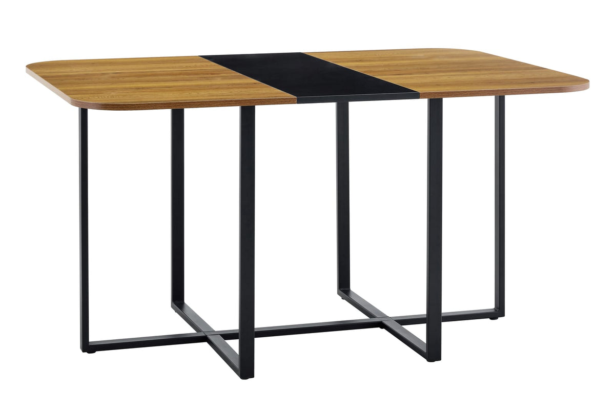 Black Wood Dining Table - 60" Modern Tabletop
