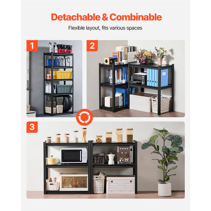 Heavy Duty 5-Tier Garage Shelving Unit - 2000 lb Capacity for Living Room