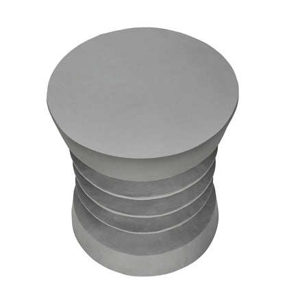 Grey Magnesium Oxide Accent Table - 25"H Outdoor Side Table