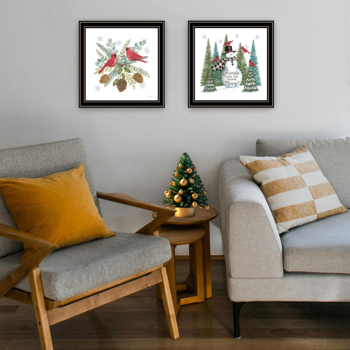 Trendy Framed Wall Art - Multicolor Vignette Friends