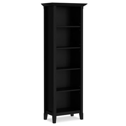 Amherst 24 Inch 5 Shelf Bookcase - Black Pine for Living Room