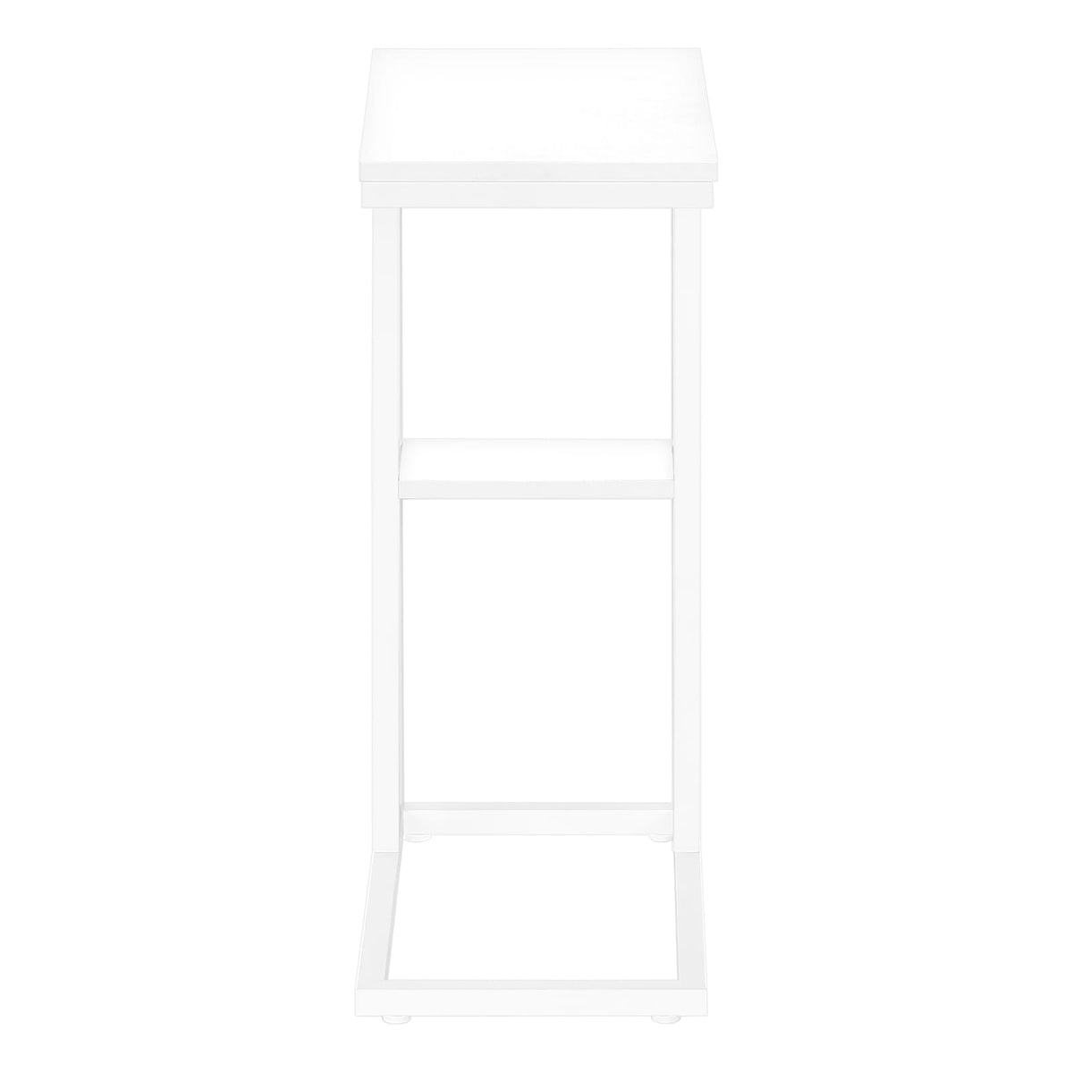 White C-Shaped Accent Table - Bedroom or Living Room