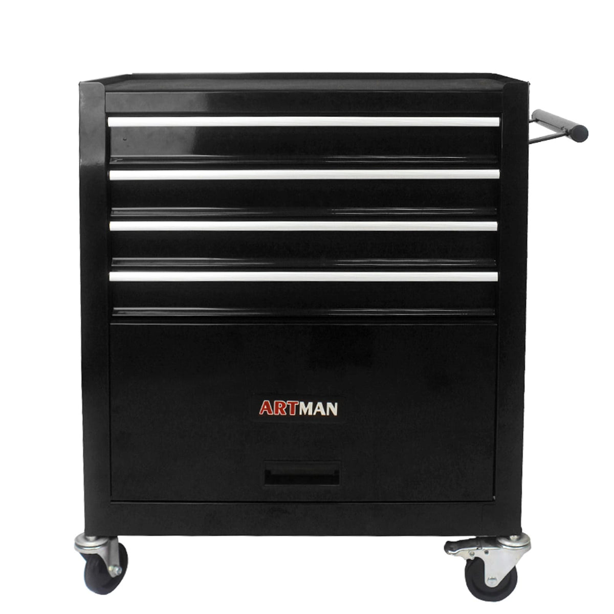 4 Drawer Tool Cart with Wheels - Black