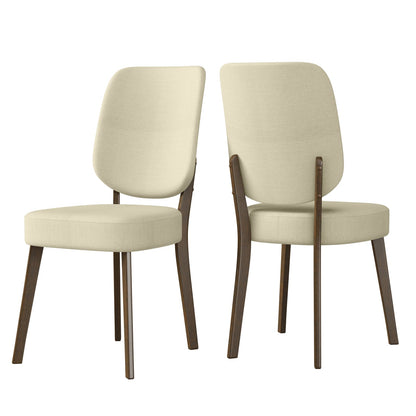 Oatmeal Plywood Dining Chairs Set of 2 for Modern Kitchen Storage