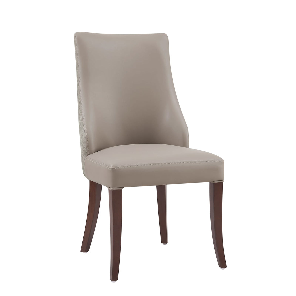 Taupe Wood Dining Chairs Set of 2 for Modern Dining Room