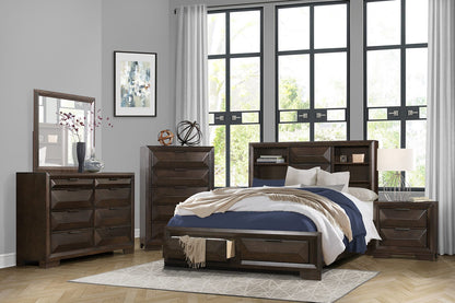 Contemporary Espresso 2-Drawer Nightstand - Bedroom Storage