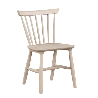 White Oak Mid-Century Dining Chairs - 2 Piece Set