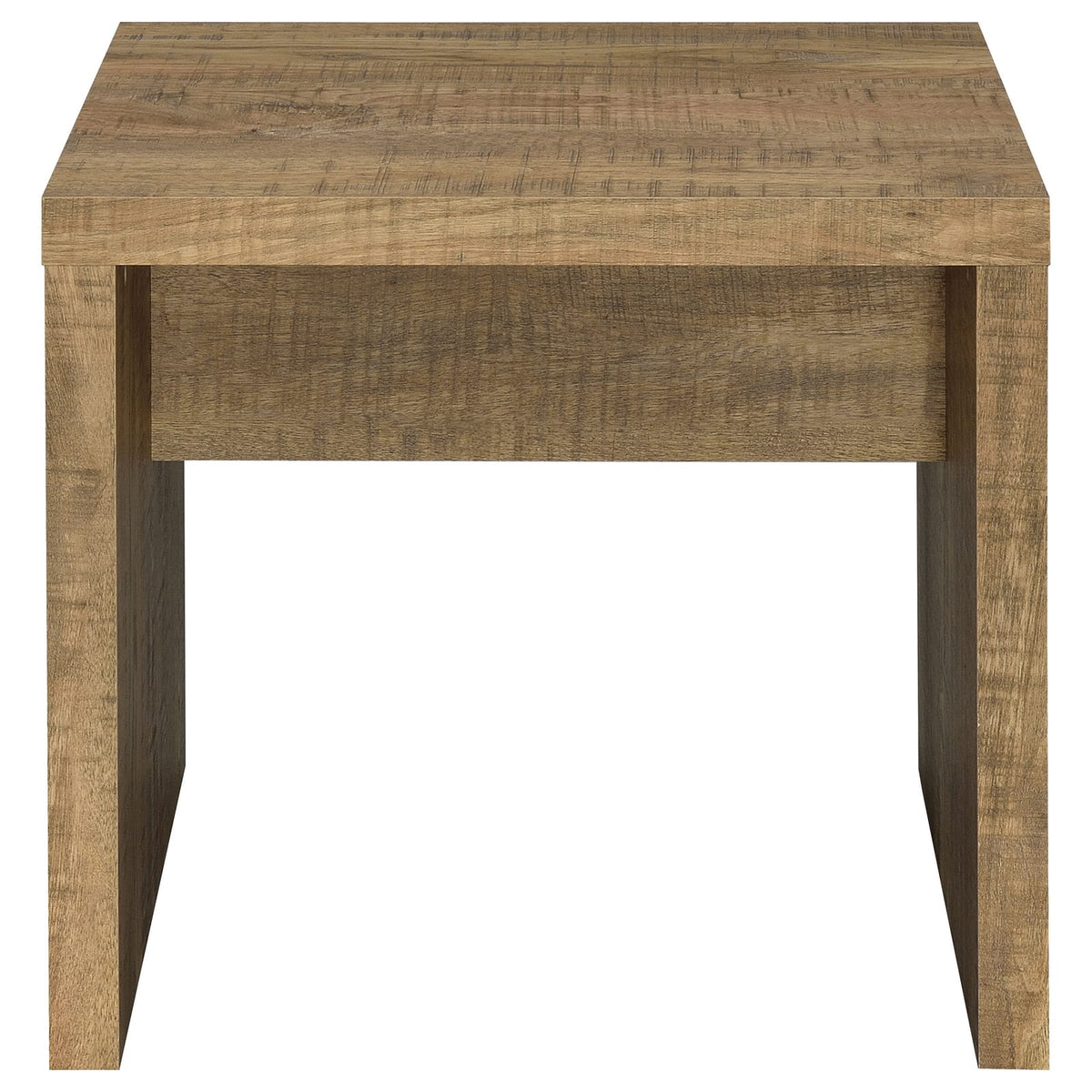 Natural Mango Wood Square End Table - 23.5" for Living Room