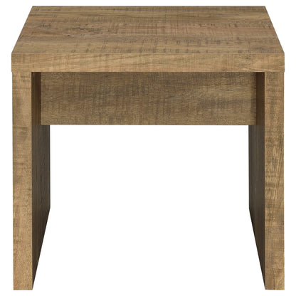 Natural Mango Wood Square End Table - 23.5" for Living Room