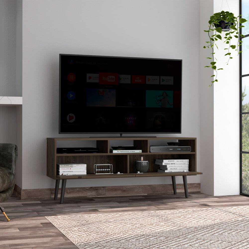 Hamburg TV Stand - 50-60" TVs, Brown Engineered Wood
