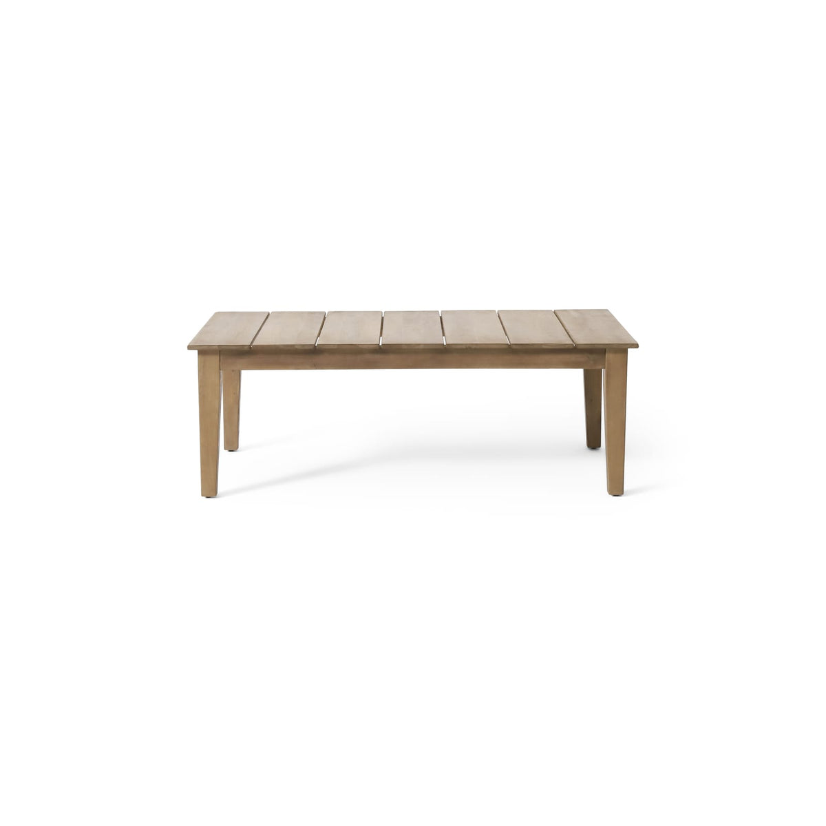 Acacia Wood Outdoor Coffee Table - Light Brown, 39.5" L