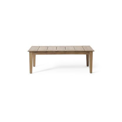 Acacia Wood Outdoor Coffee Table - Light Brown, 39.5" L