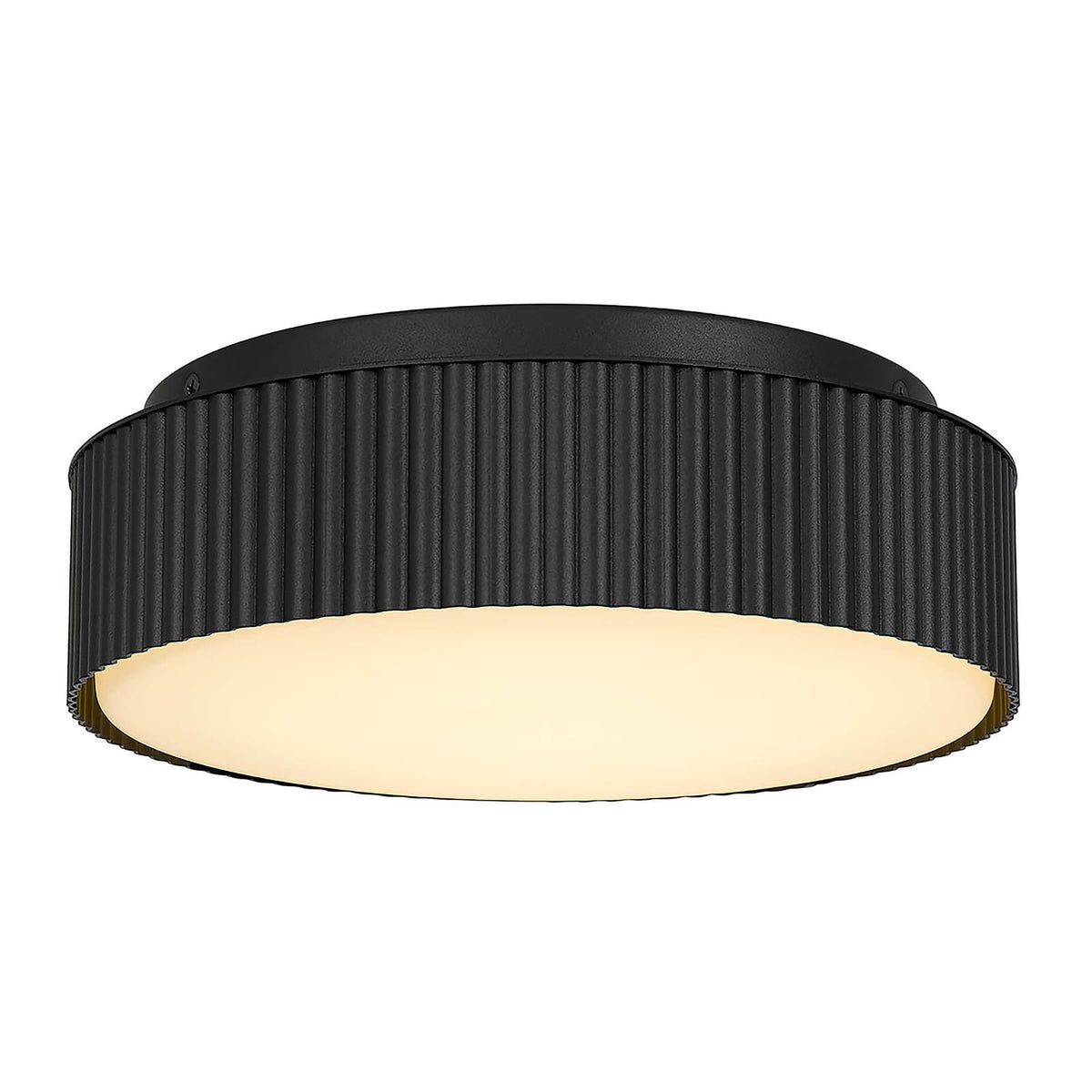 Black LED Flush Mount Ceiling Light - 9 Inch