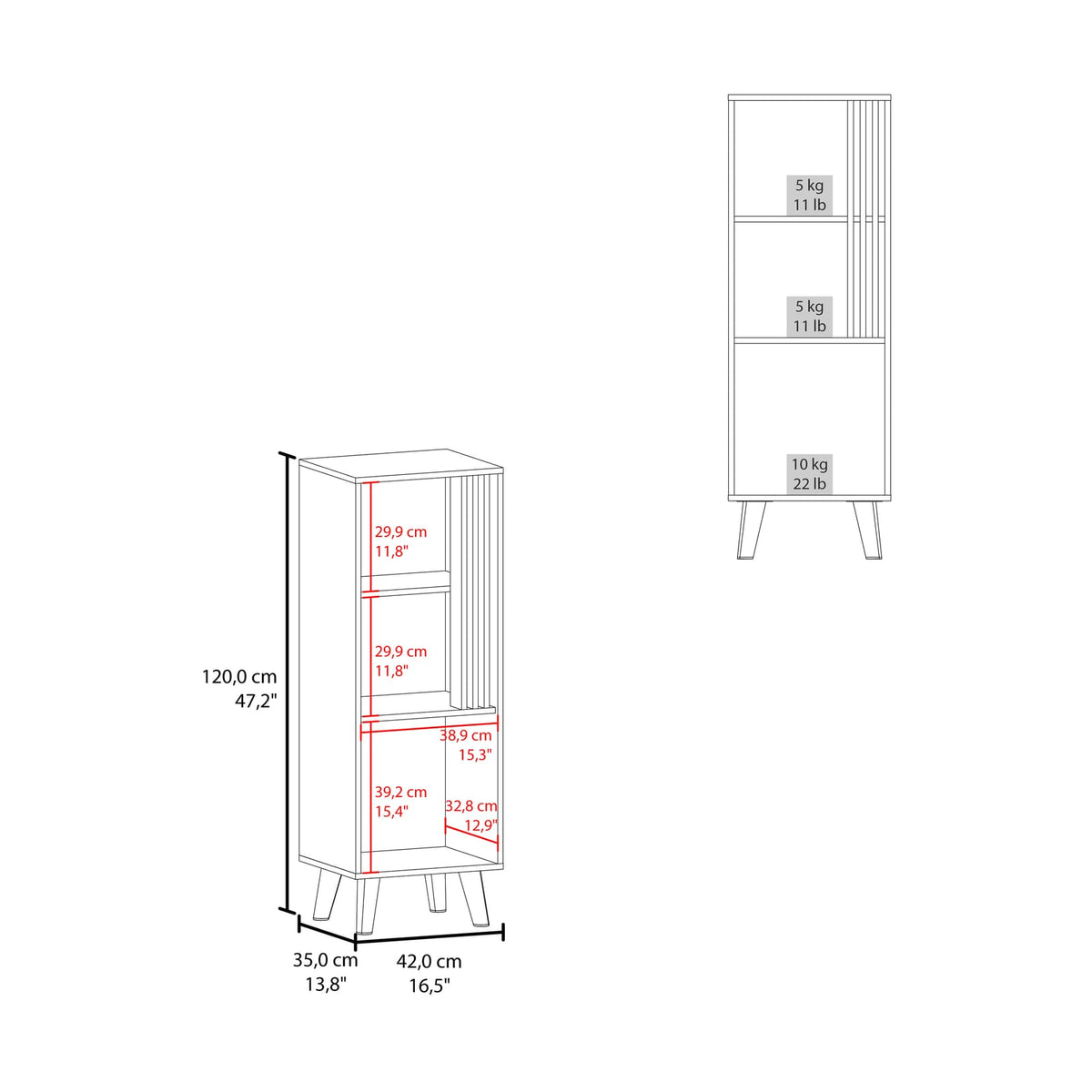 3-4 Shelf Storage Cabinet Multicolor Particle Board