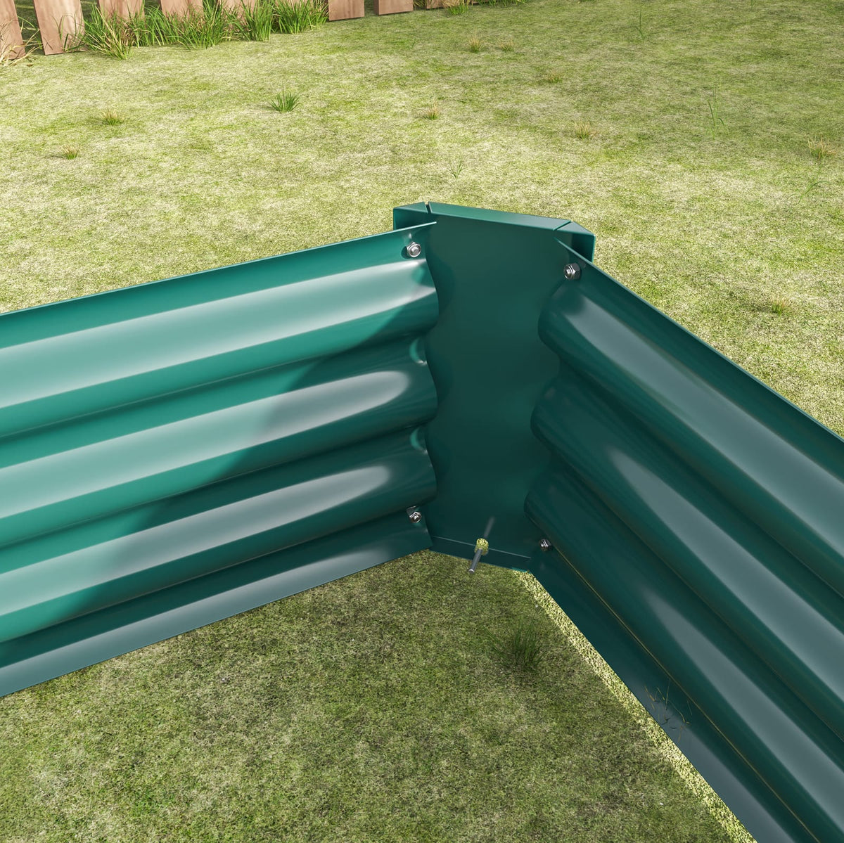 Metal Raised Garden Bed - 6ft x 3ft Green Outdoor Planter