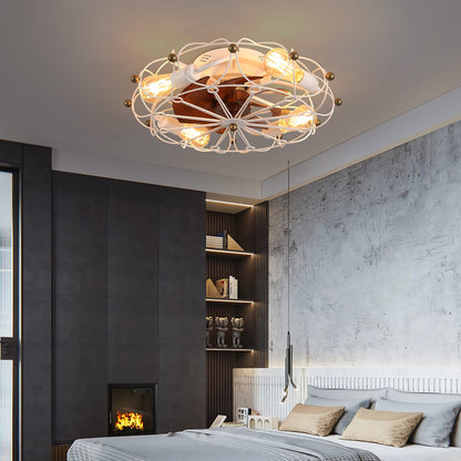 White ABS Modern Ceiling Fan with Lights