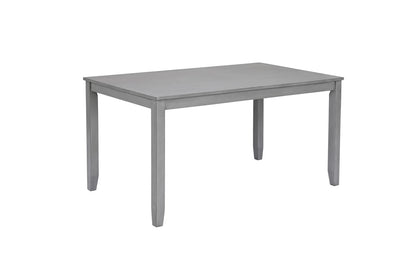 Gray Acacia Wood Dining Table - 4 Person Rectangular Table for Dining Room