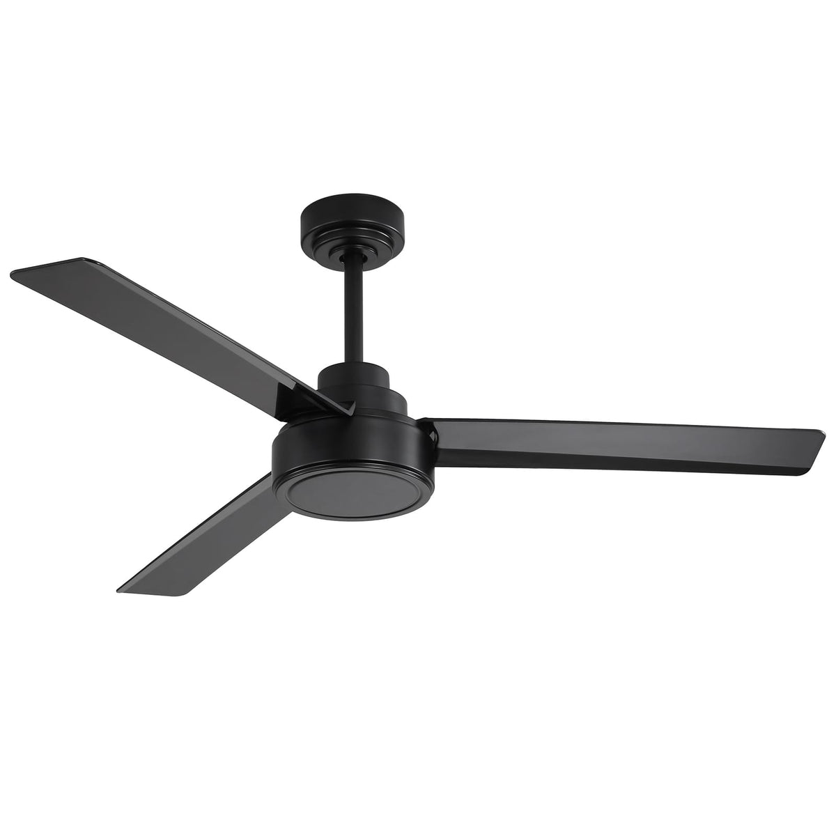 52 Inch Black Ceiling Fan with ABS Blades