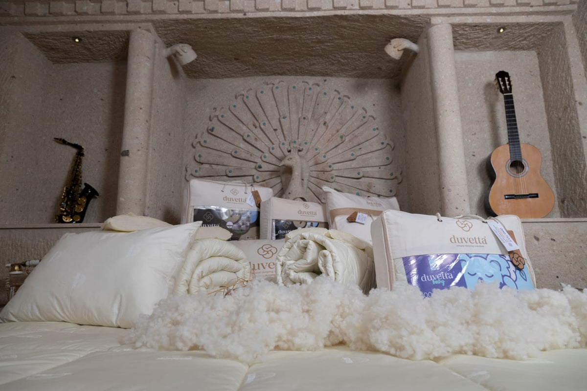 Duvetta Wooly Twin Size Quilt - Cream Wool Blanket