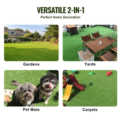 4x6 ft Artificial Grass Turf Rug - Multi Color Outdoor Patio Mat