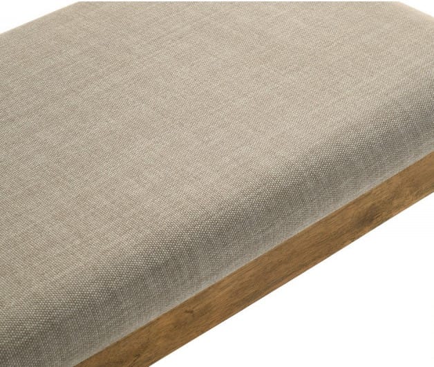 Farmhouse Rubberwood Dining Bench in Brown for Kitchen or Dining Room