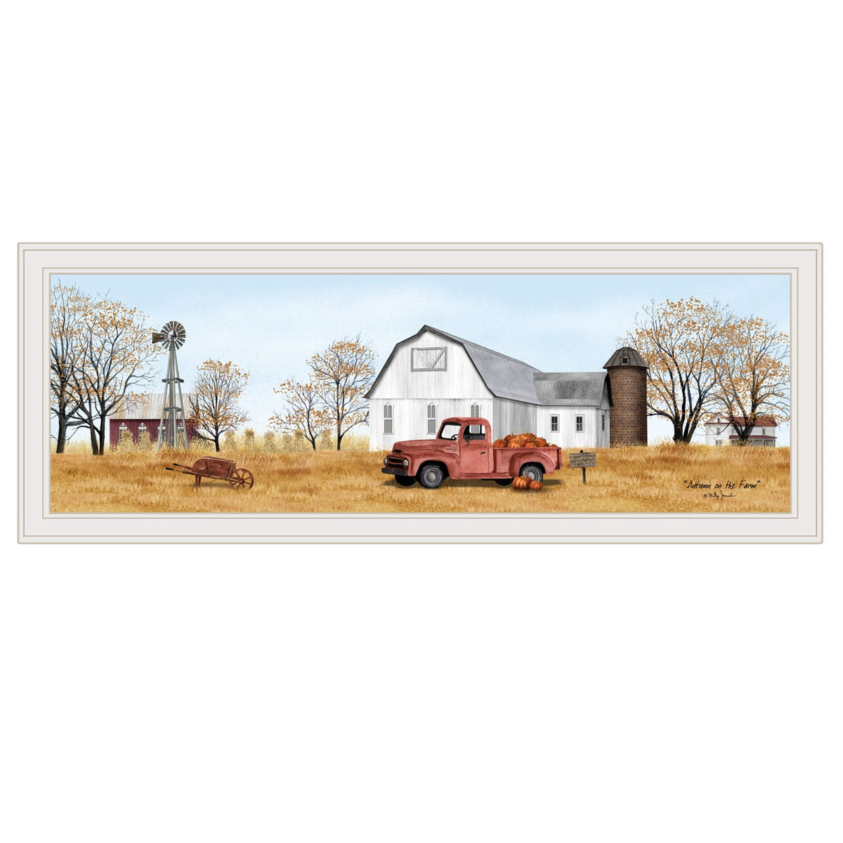 White Framed Farmhouse Print - Small Space Decor