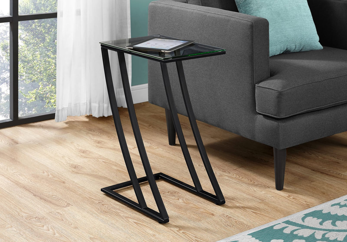 Black Metal Accent Table - 12 x 15.75 x 24 Inches