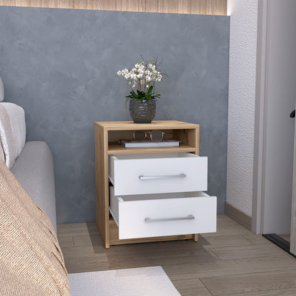 Multicolor Nightstand 20"H - Two Drawers Storage