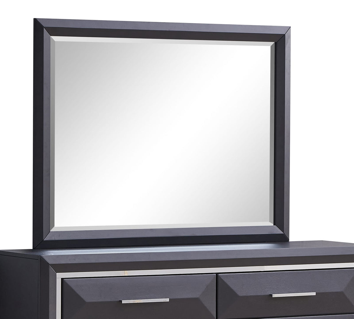 Black Mirror Vanity Mirror with Wood Frame - 46"H x 36"W
