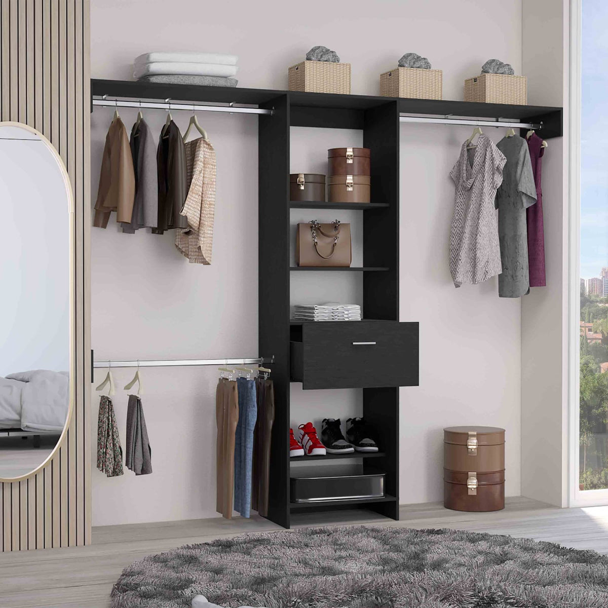 Black Dresser with 5 Shelves - Storage & Style
